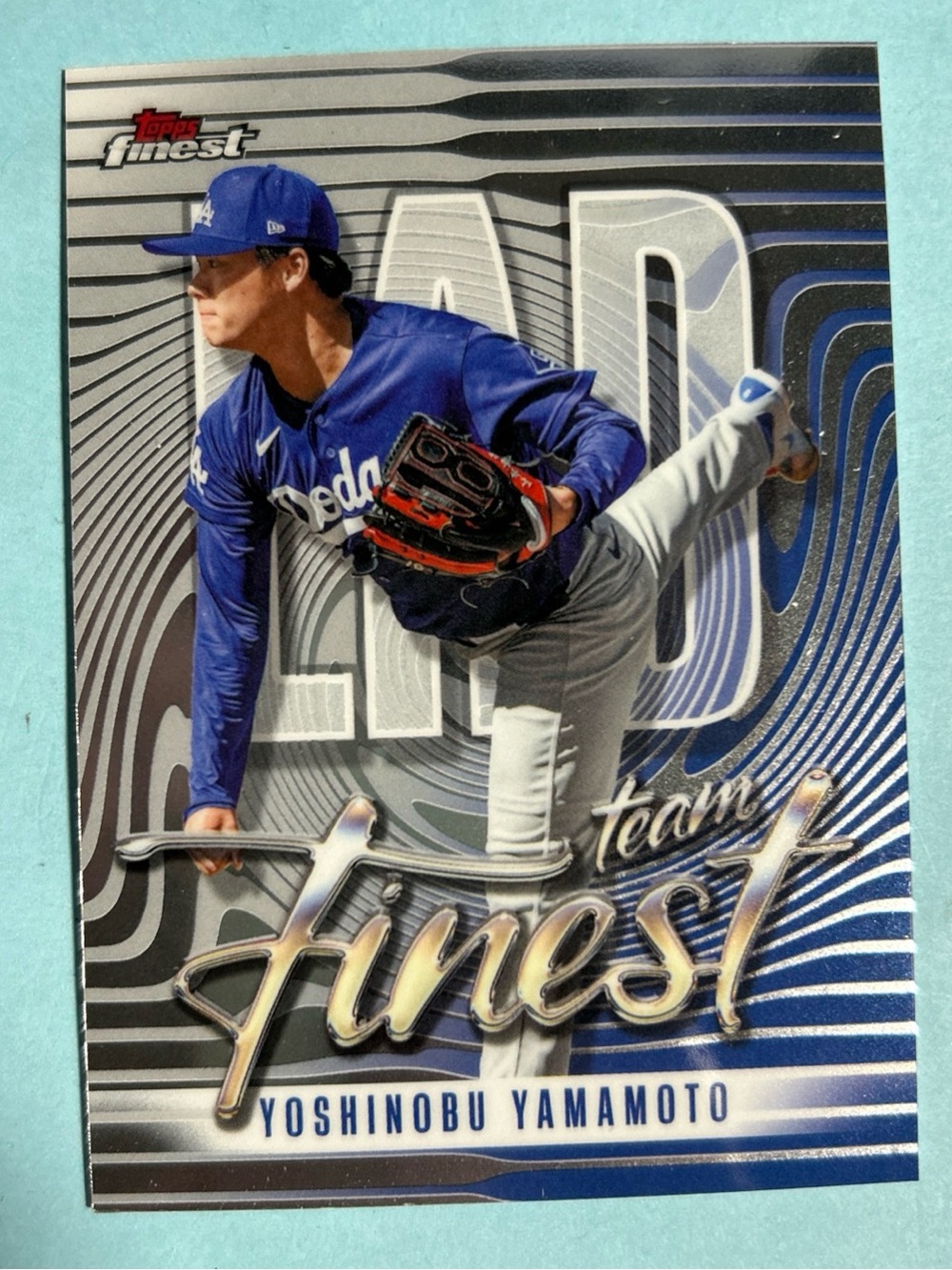 2026 Topps Finest Team Finest Yoshinobu Yamamoto LA Dodgers card #TF-3